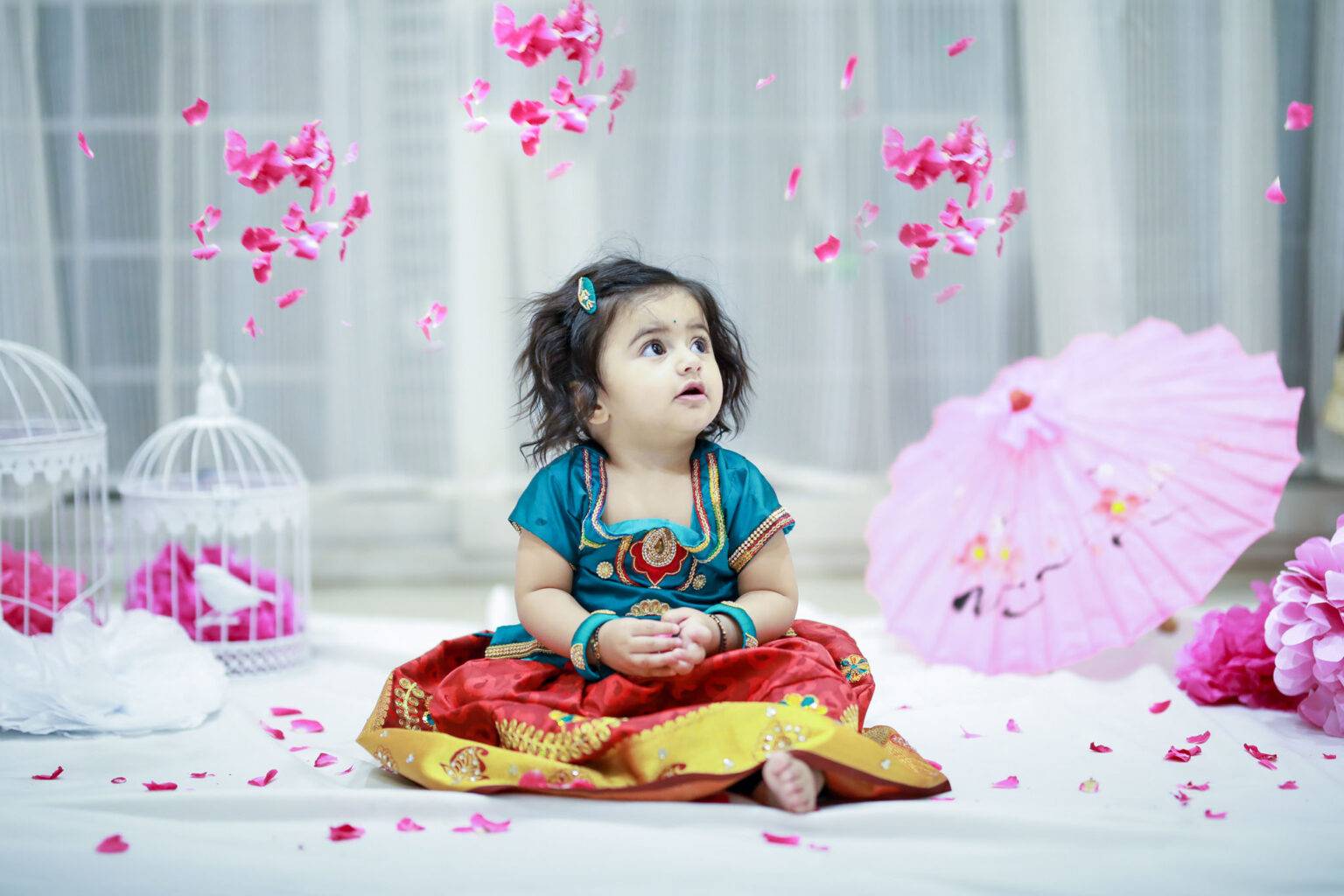 Adorable Baby Girl St Birthday Photoshoot Ideas