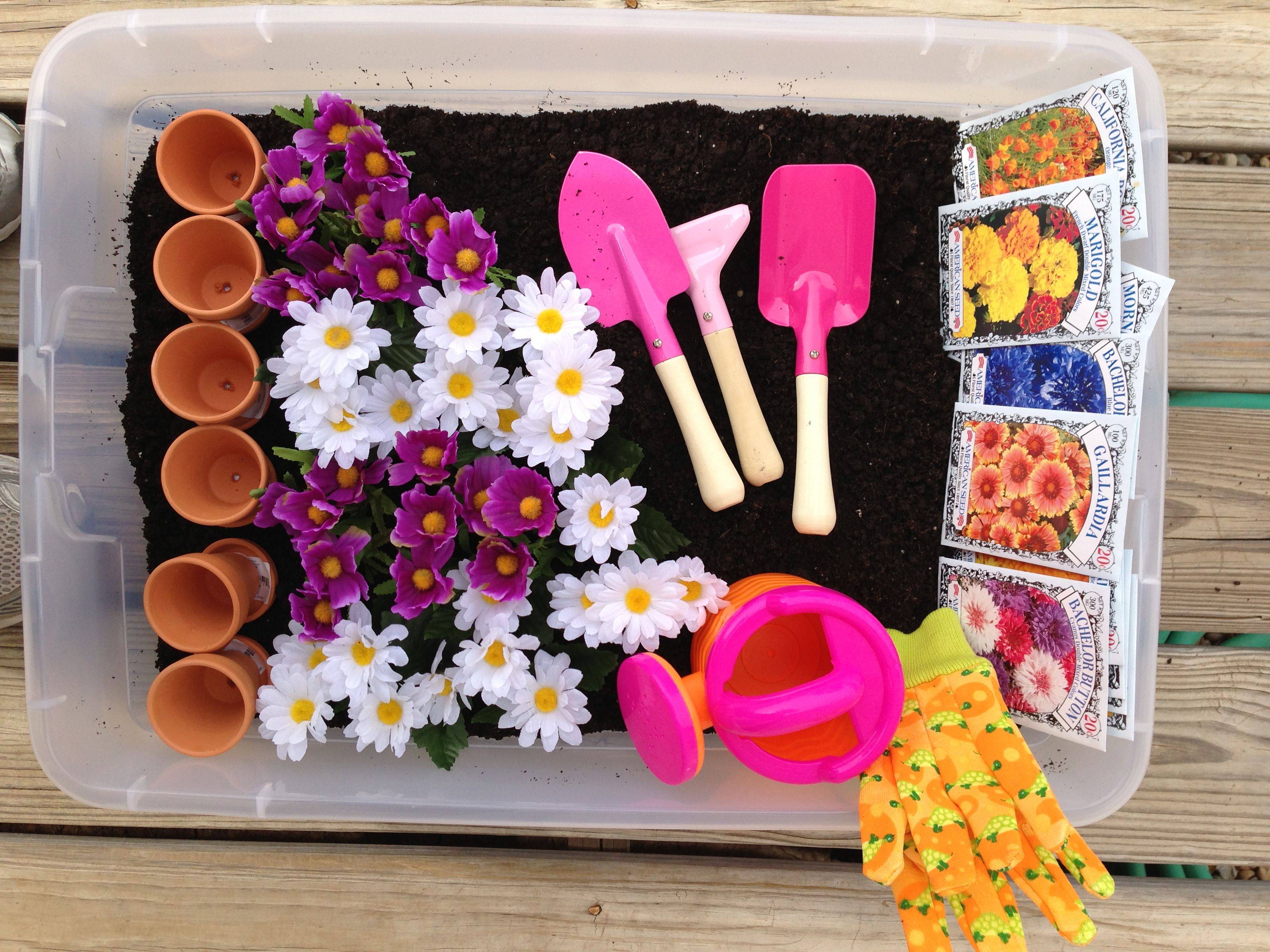Garden Sensory Bin Kids