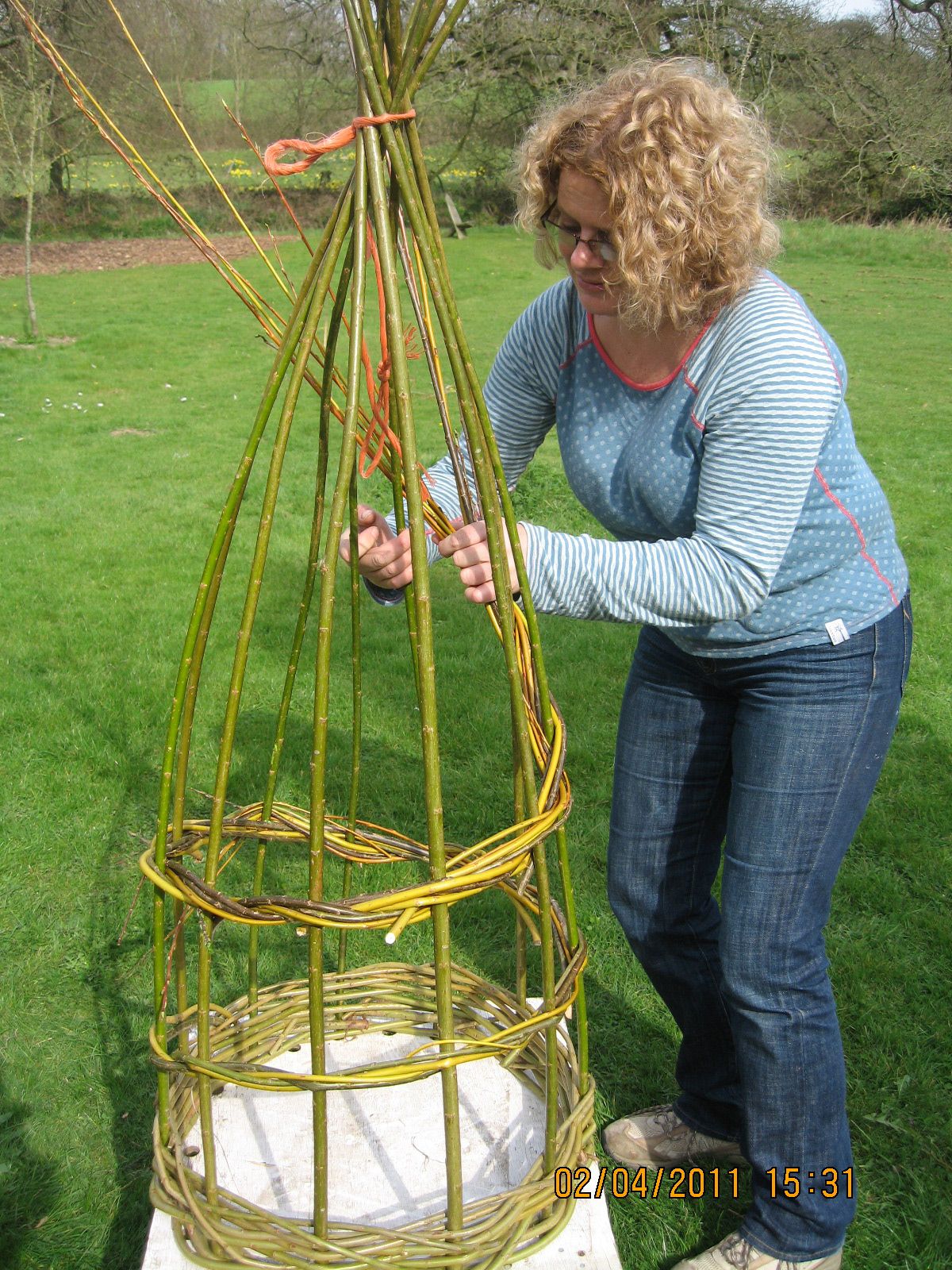Willow Obelisk Planter Diy Garden Trellis