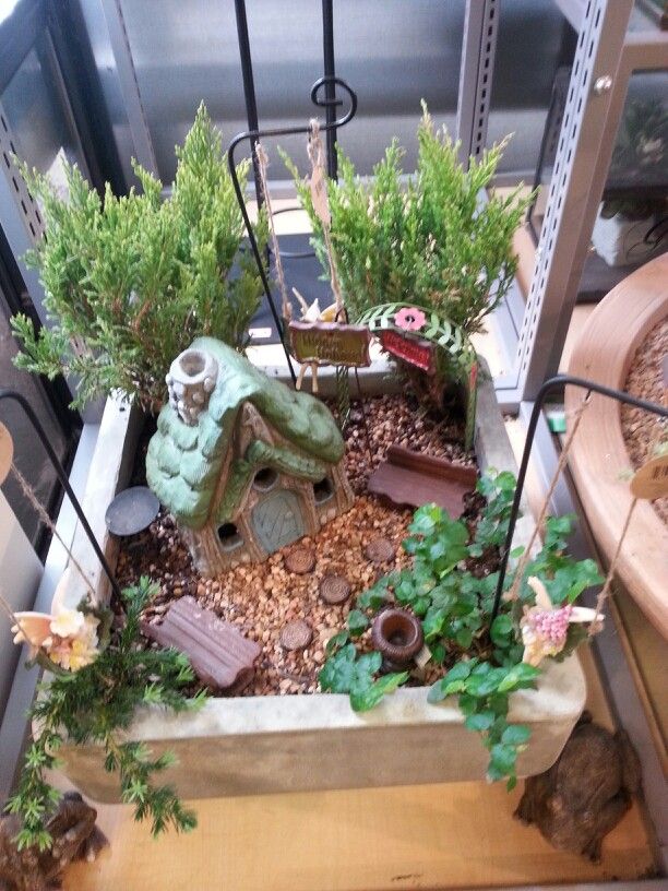 School Replica Fairy Garden