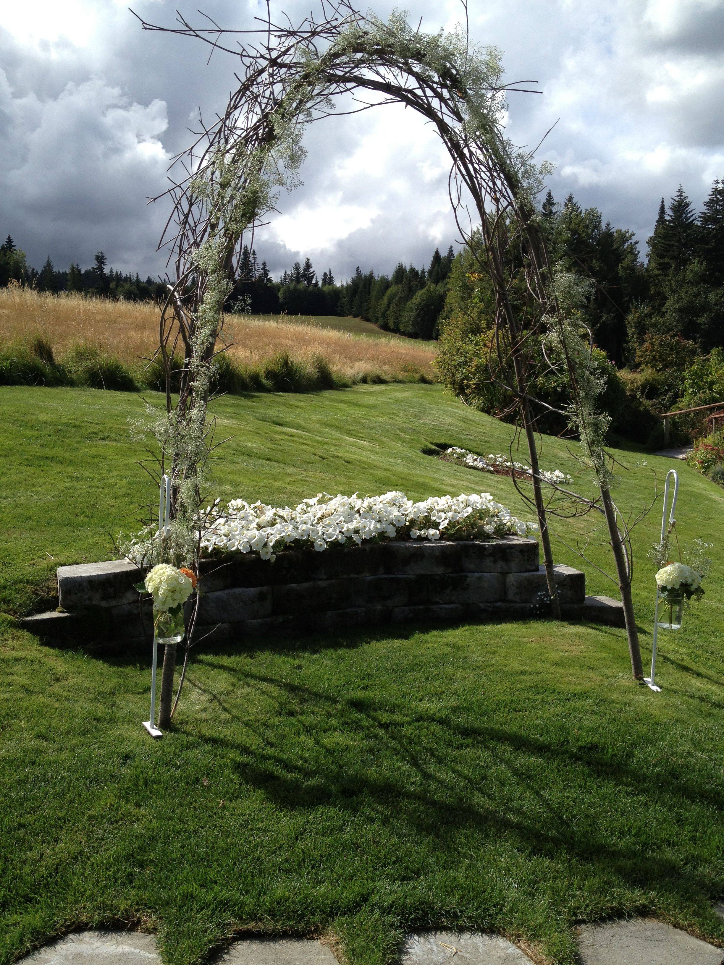 Rustic Garden Arbor Twig Wedding Arbor