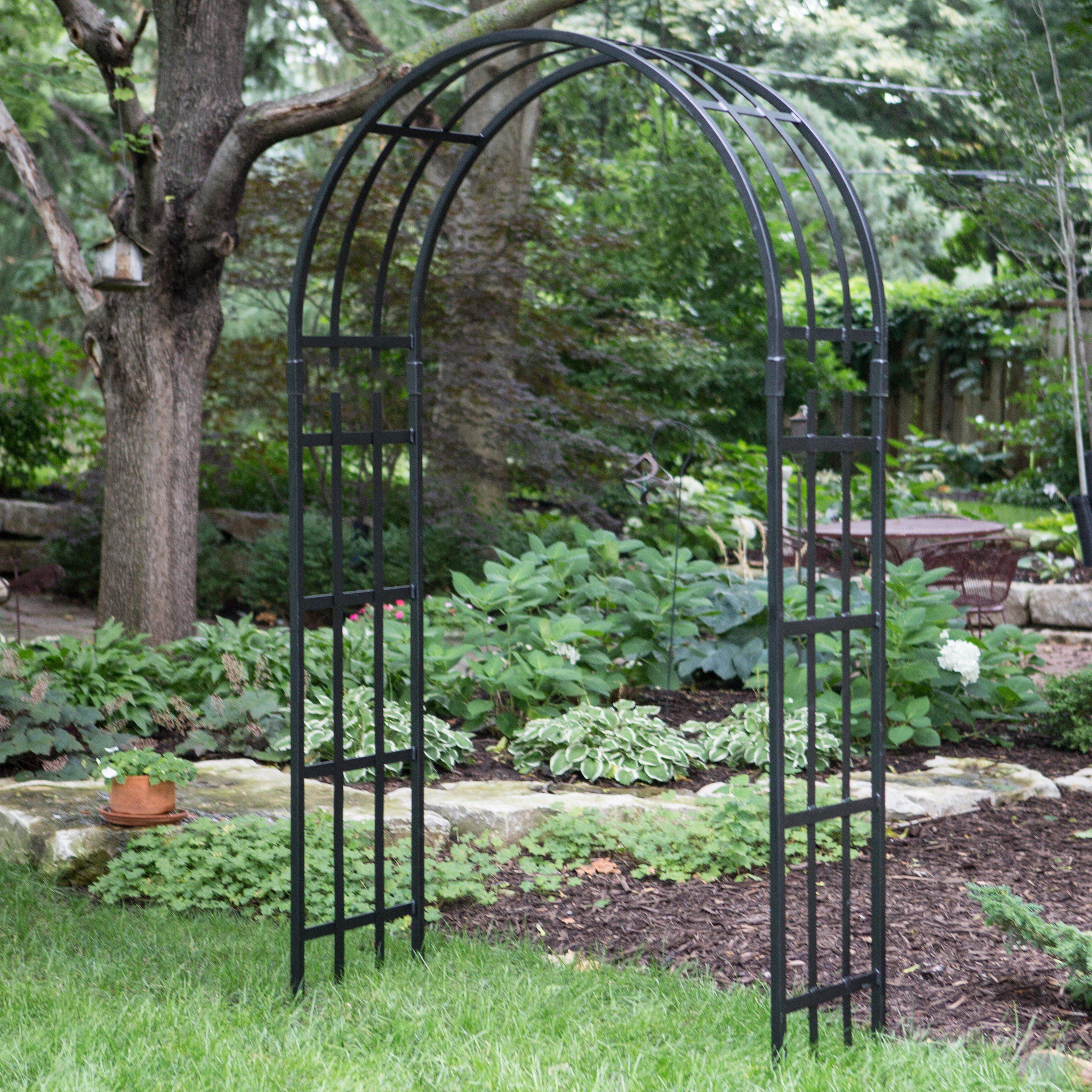 Wide Small Rivertown Arbor Garden Arch Metal Garden Trellis