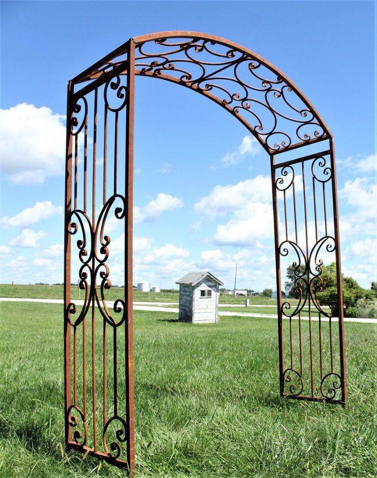 Metal Archway Arch Arbor Garden Wedding Trellis Outdoor Entrance Accent