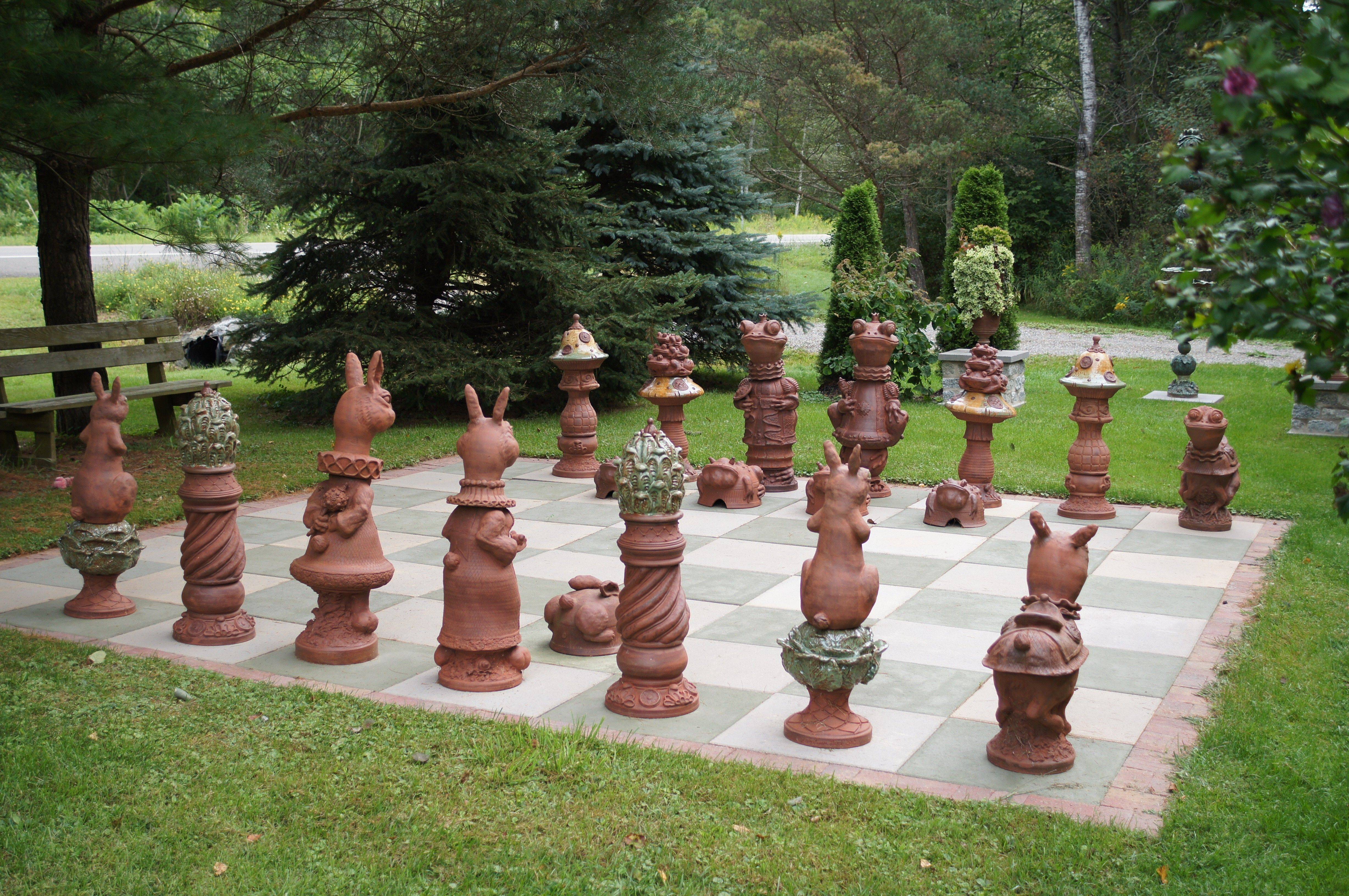 Diy Garden Chess Board