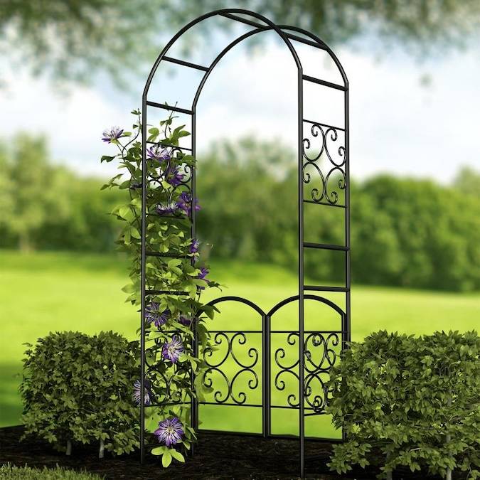 Ft Lightweight Black Metal Arch Wedding Garden Bridal Party