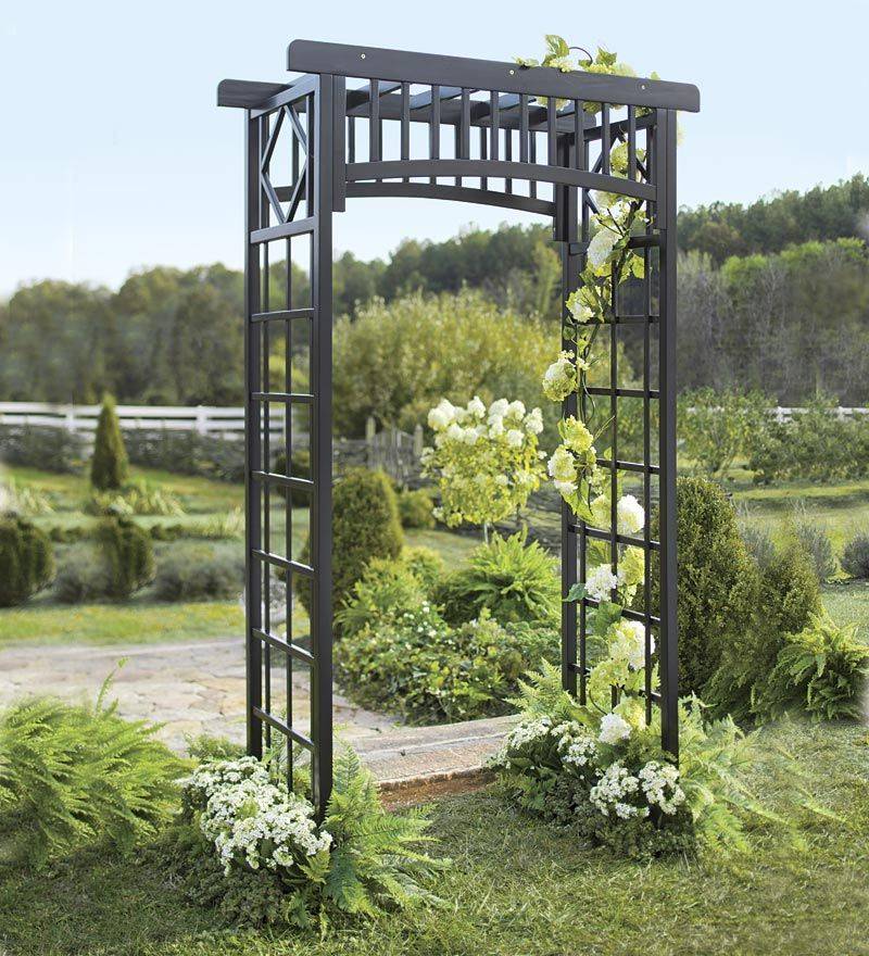Coral Coast Willow Creek Metal Arbor Black Arbors