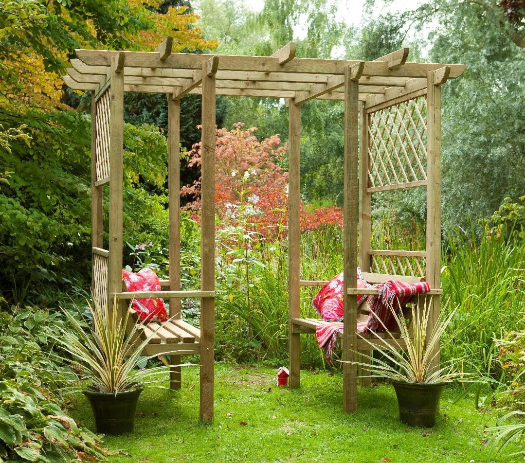 Dp Garden Benchtrellis Woodworking Plan