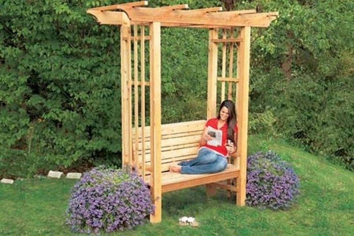 Large Bench Pergola Arbor Design