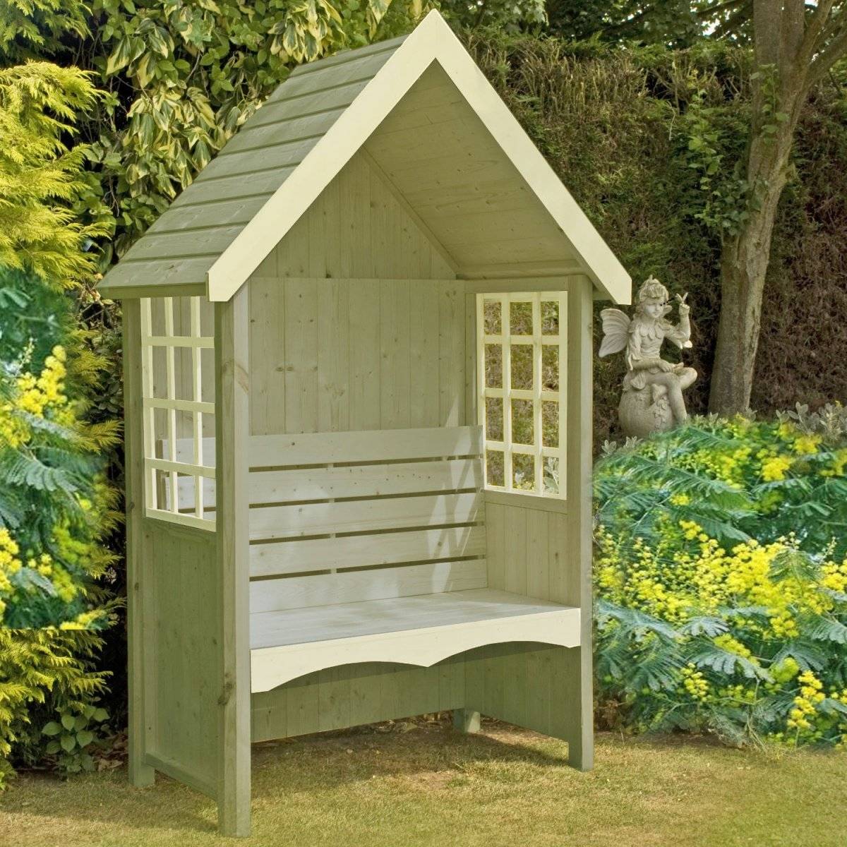 Aleko Outdoor Wooden Garden Arbor