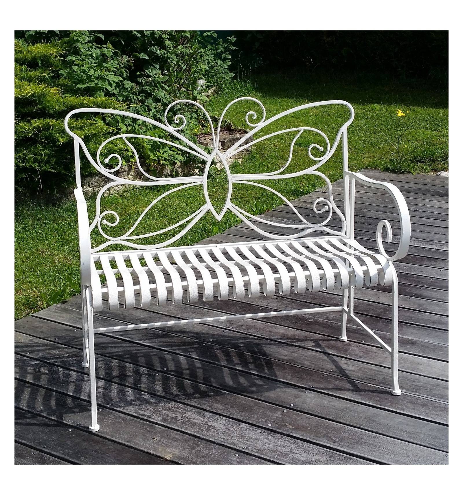 Shop Safavieh Outdoor Living Adina White Wrought Iron Garden Bench