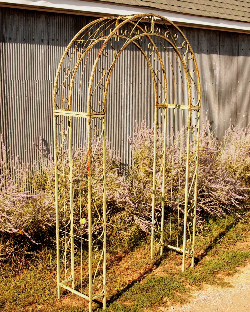 Wrought Iron Mission Half Arbor Trellis Attaches