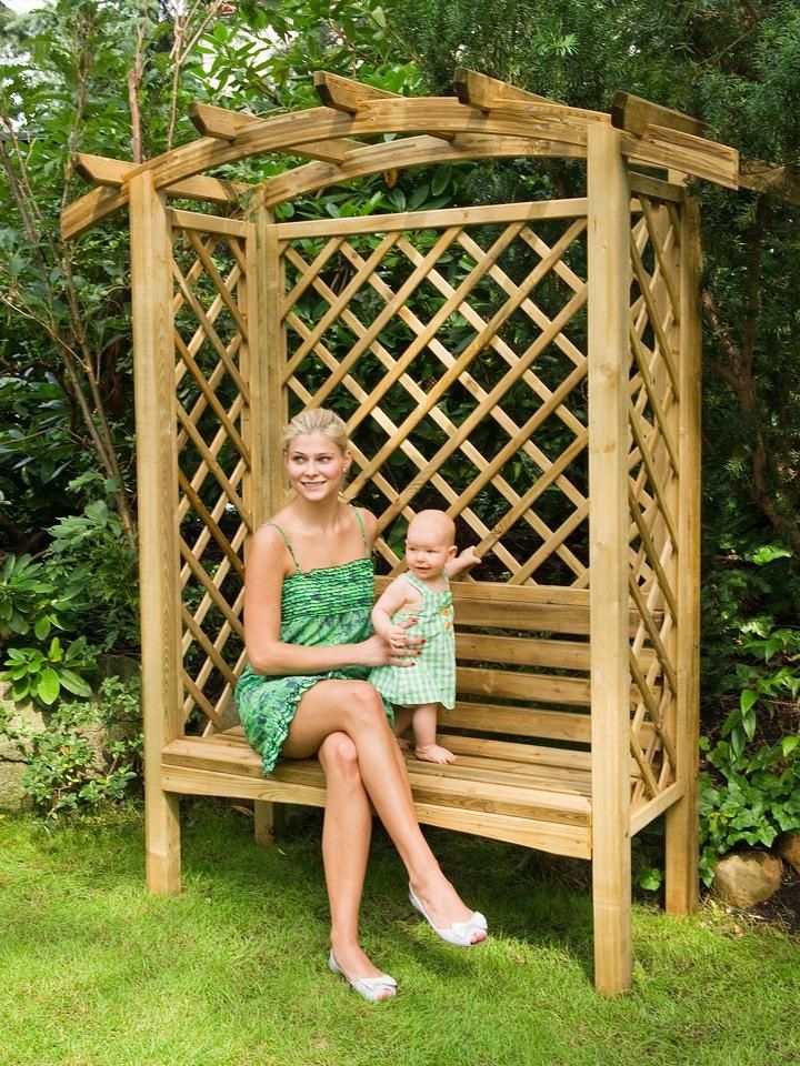 Forest Garden Sorrento Corner Arbour Seat Garden Arbour