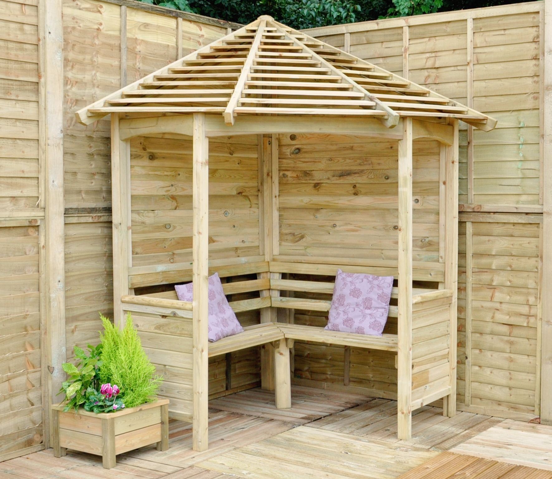 The Attic Bilbao Garden Arbour Seat Pergola Trellis
