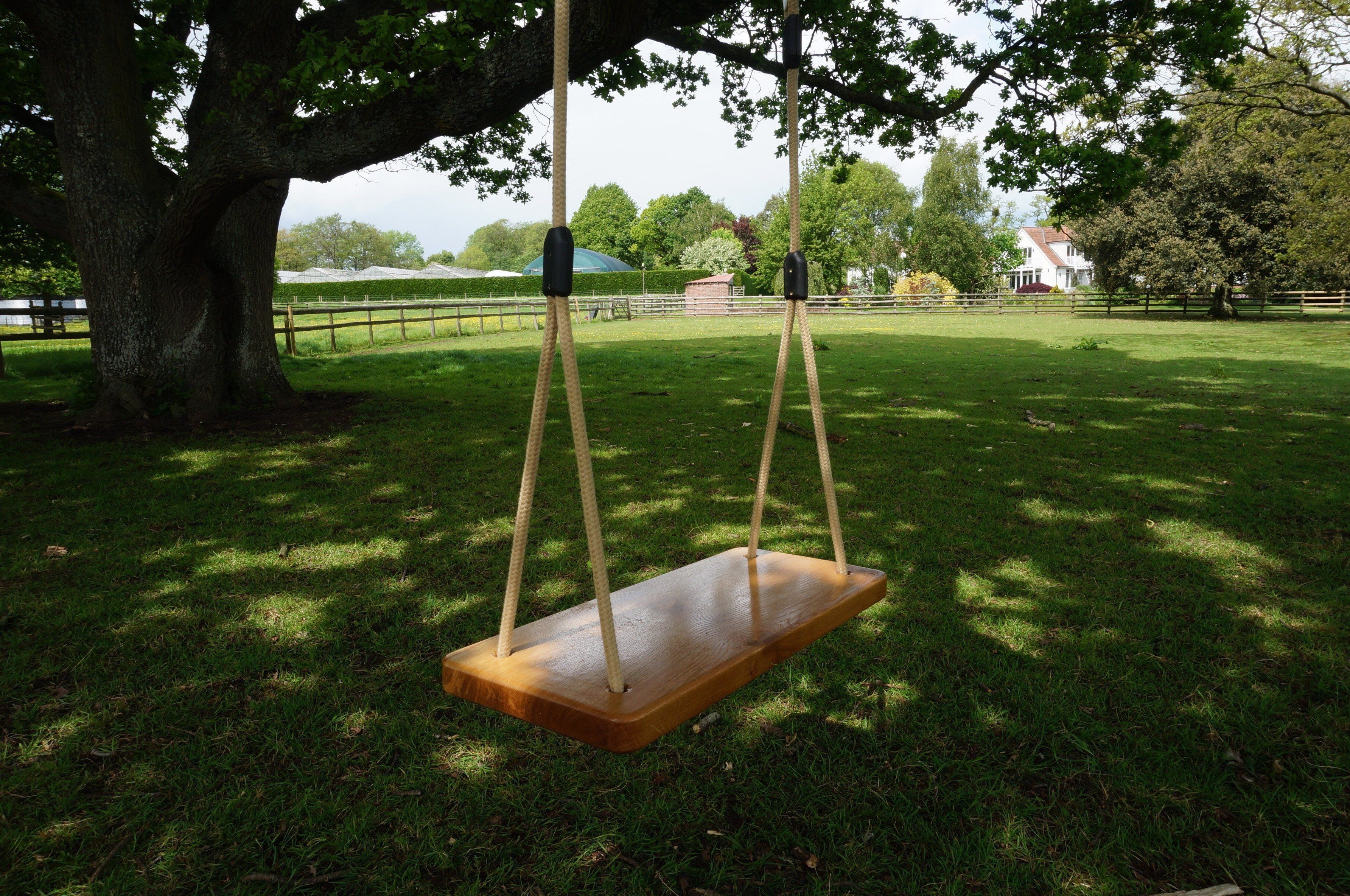 Rebo Solar Wooden Garden Swing Set Single Swing