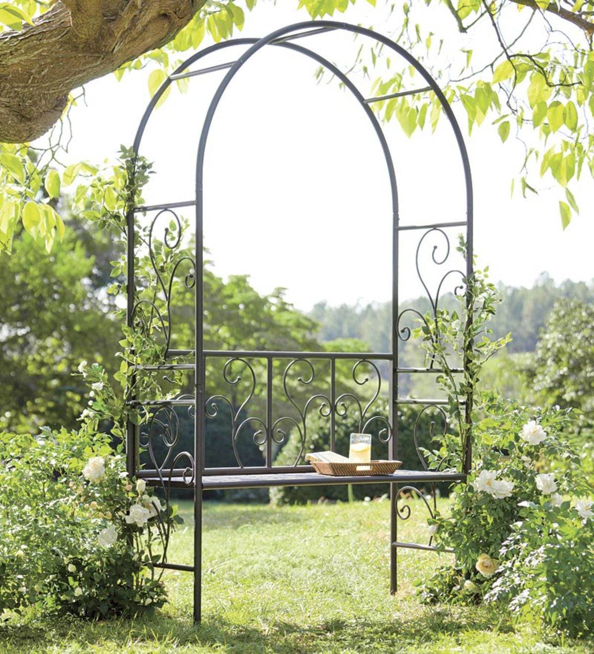 Christiana Arbour Garden Bench Rose Arches