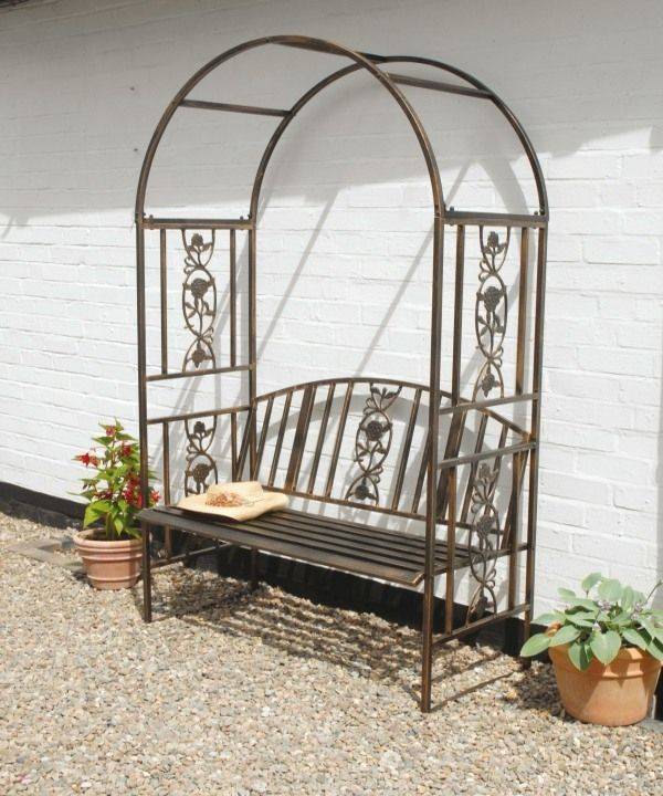 Classic Wrought Iron Arbor Bench
