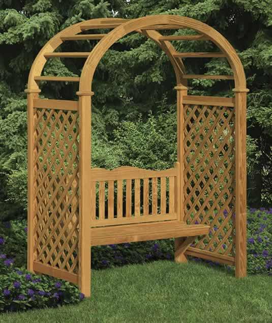Wrought Iron Garden Flourish Bench Arbor Plowhearth