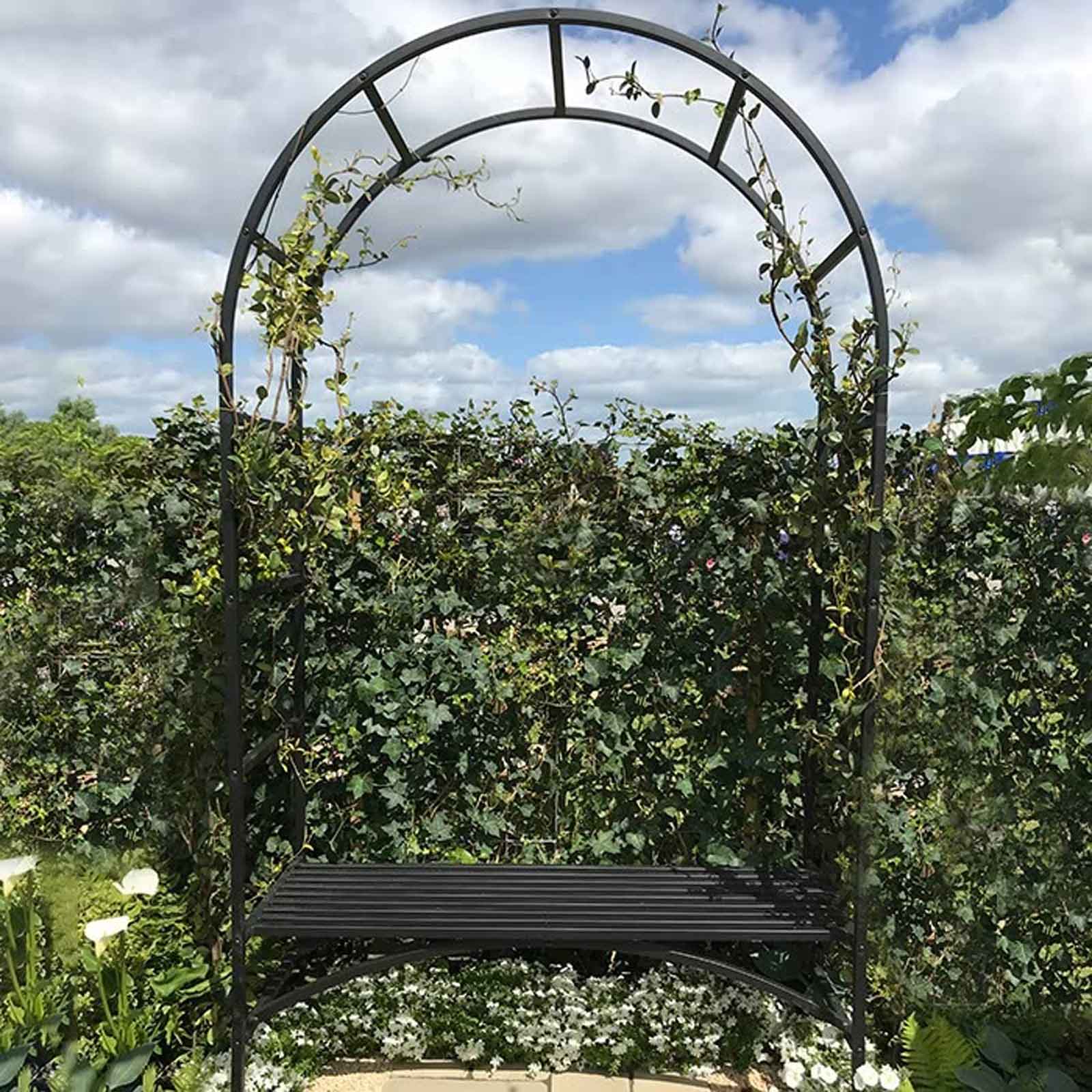 Pale Green Gothic Arch Seat Garden Arbour Garden Arbour