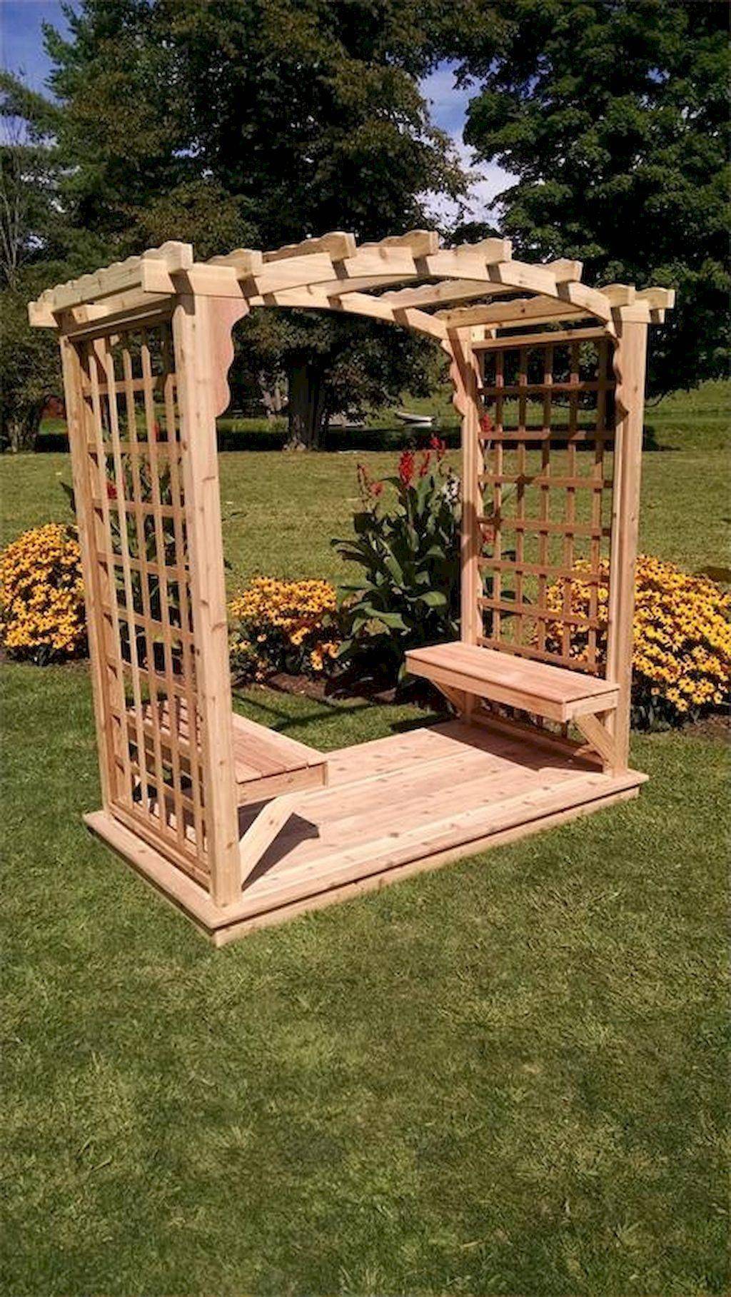 Seater Wooden Arch Seat Pergola