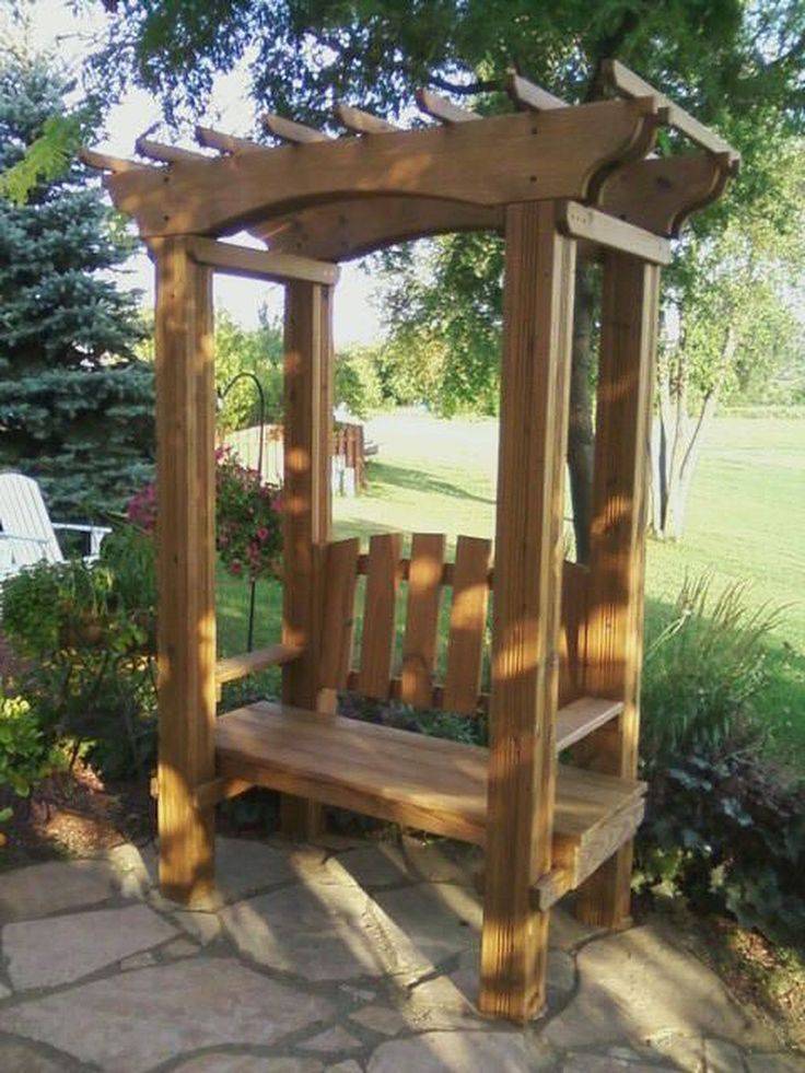 A Grape Arbor Bench Trellis Elegant Grape Arbor Arbor