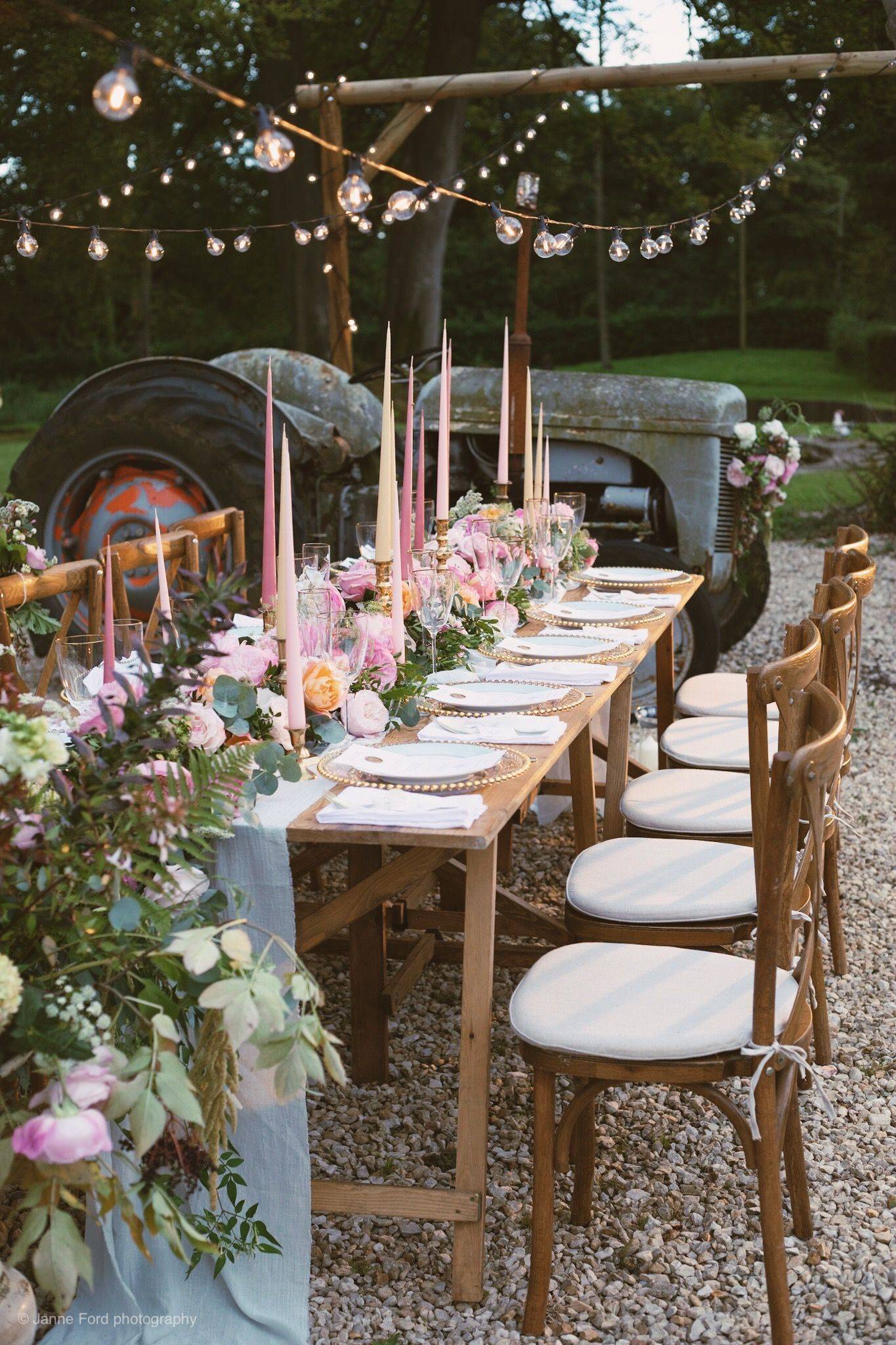 Classic English Garden Party Lunch Table Settings