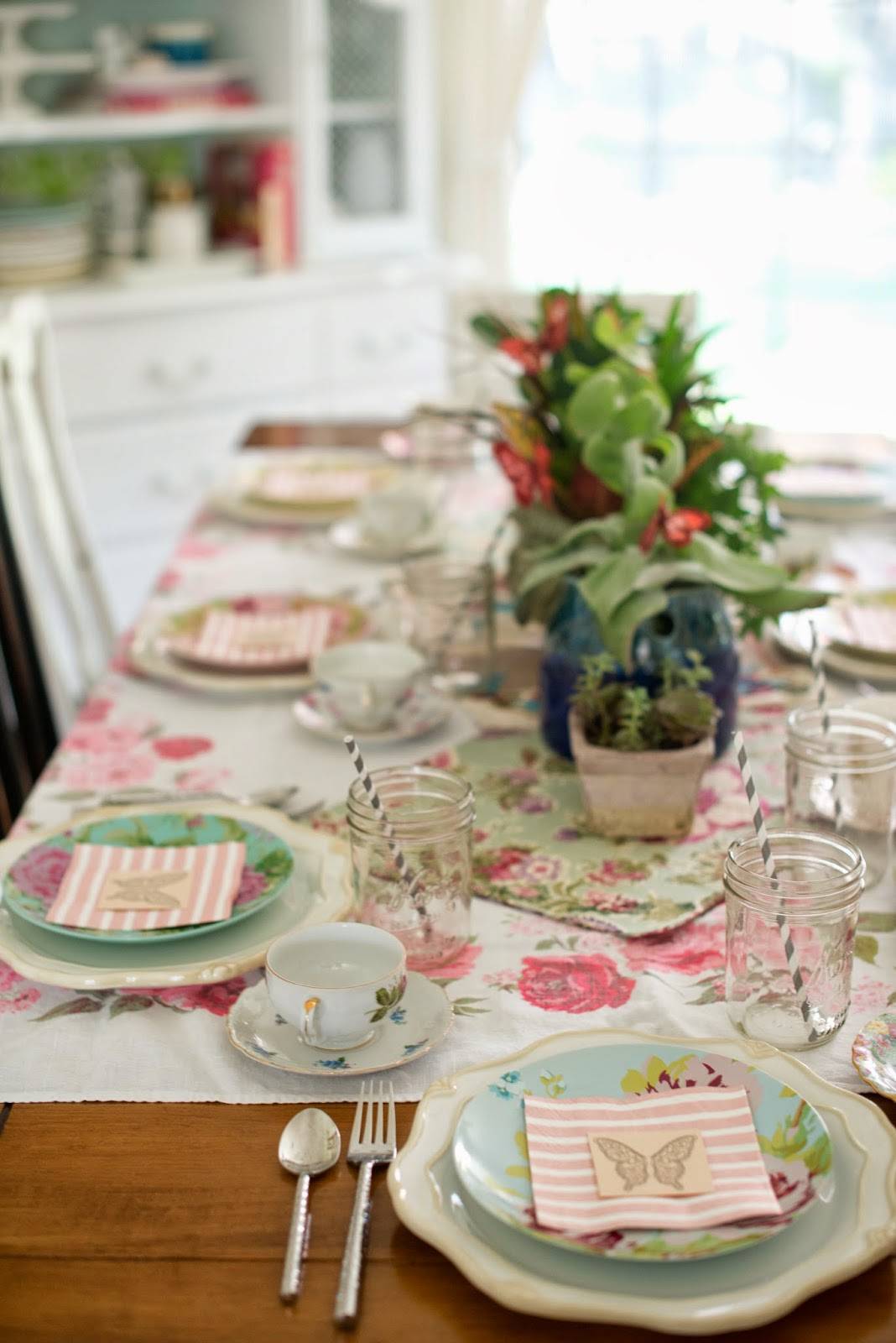Fairy Garden Tea Party Tablescape