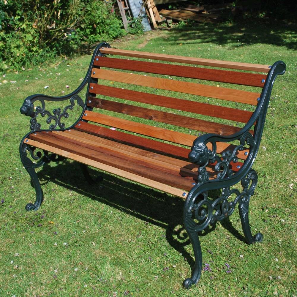 Antique Iron Garden Bench Vintage Cast Iron Victorian Grape Leaf