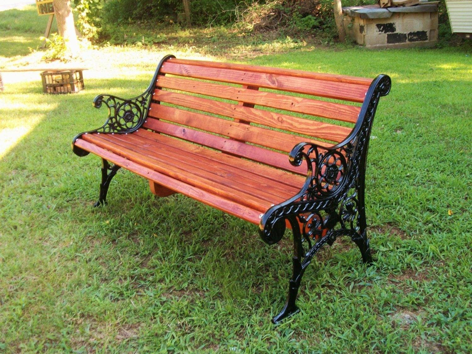 Antique Designed Rose Style Outdoor Patio Park Garden Bench