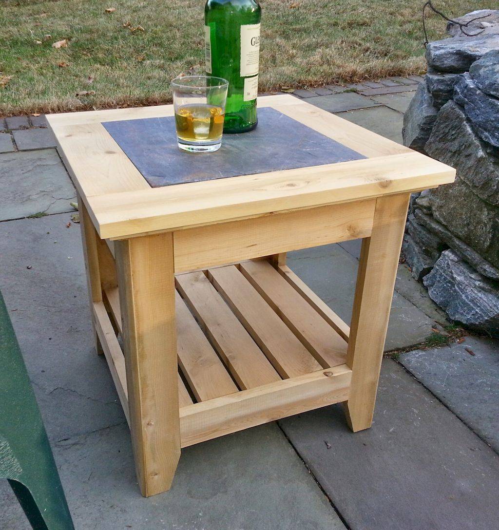 Diy Concrete Paver Outdoor Side Table