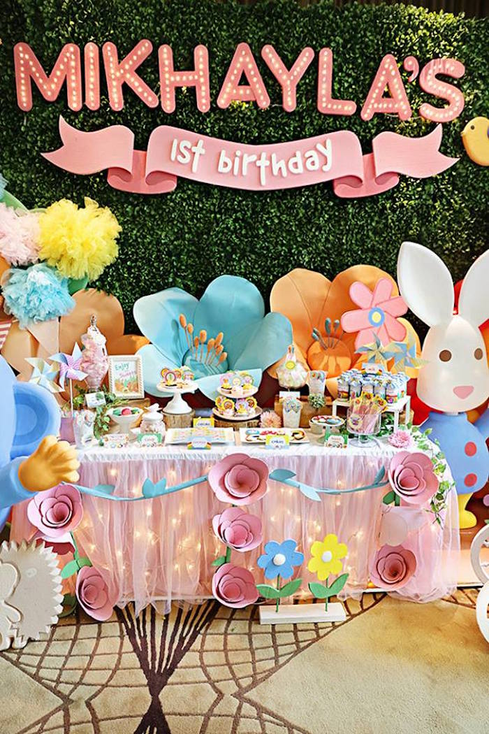 Simple And Sweet First Birthday Garden Party Waves