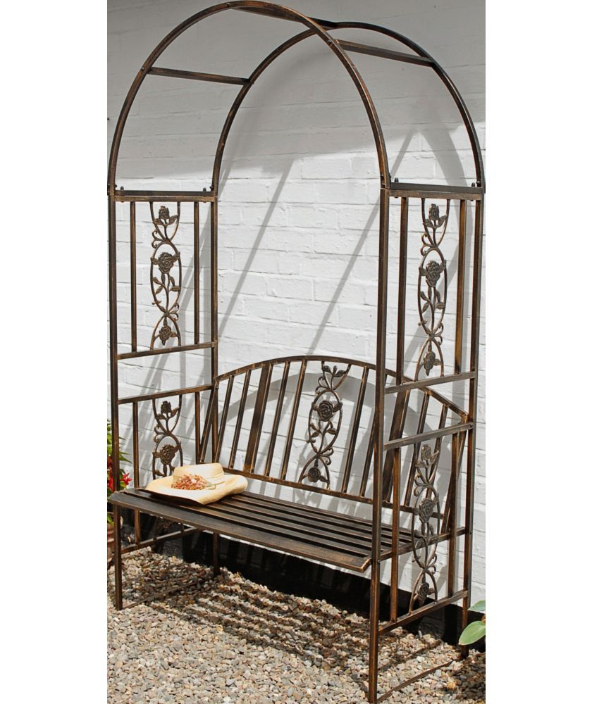 Arch Bench Outdoor Patio Vintage Style