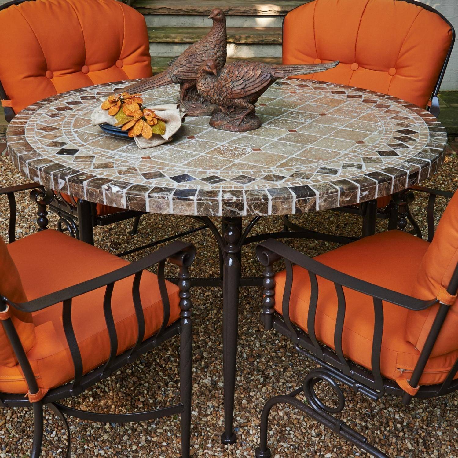 Round Mosaic Outdoor Dining Table