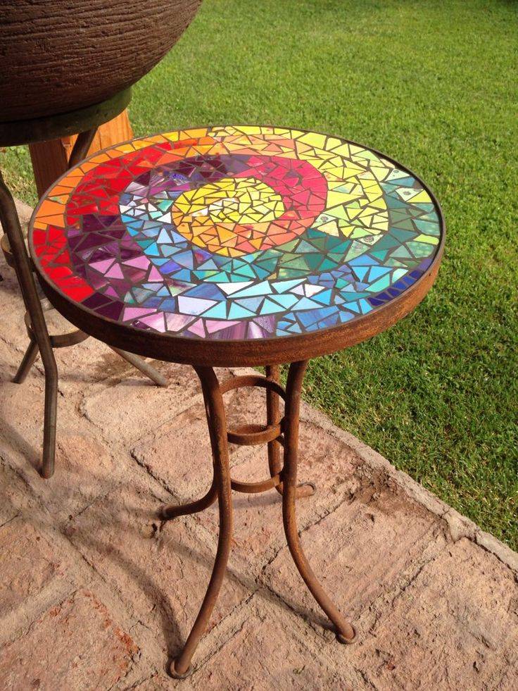 Glass Sunflower Mosaic Table Top