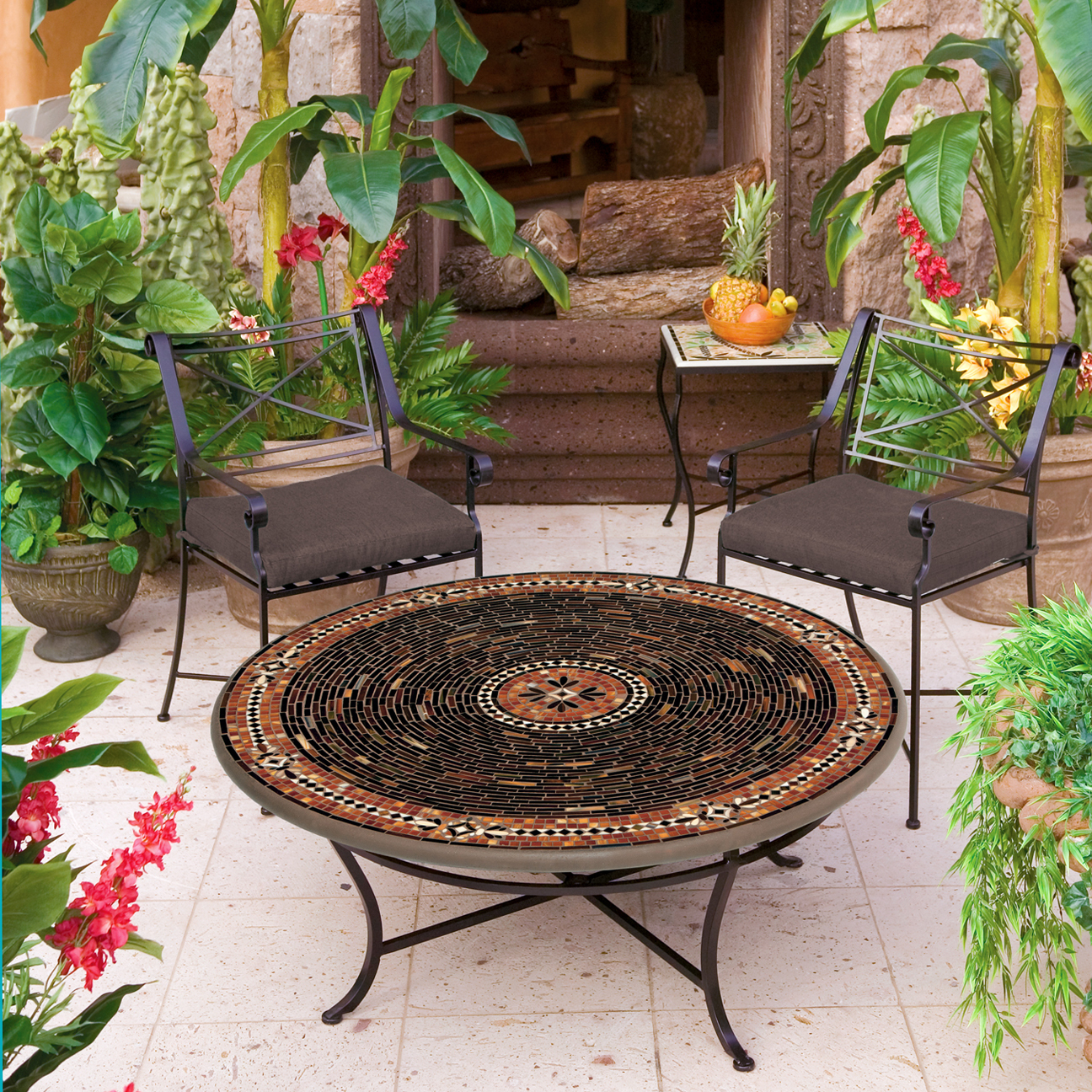 Bella Green Mosaic Outdoor Accent Table Walmart