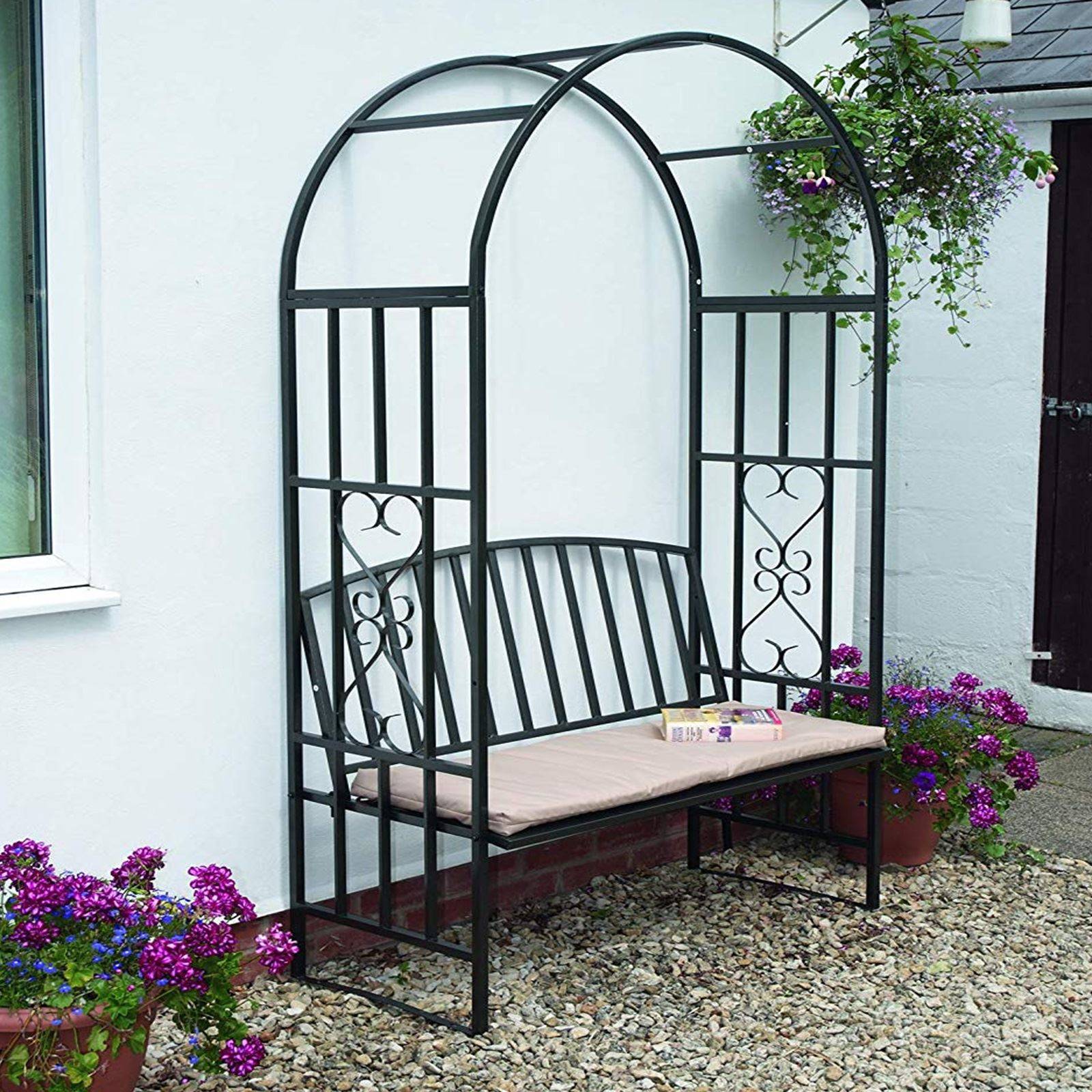 Achla Wrought Steel Arbor Backless Bench