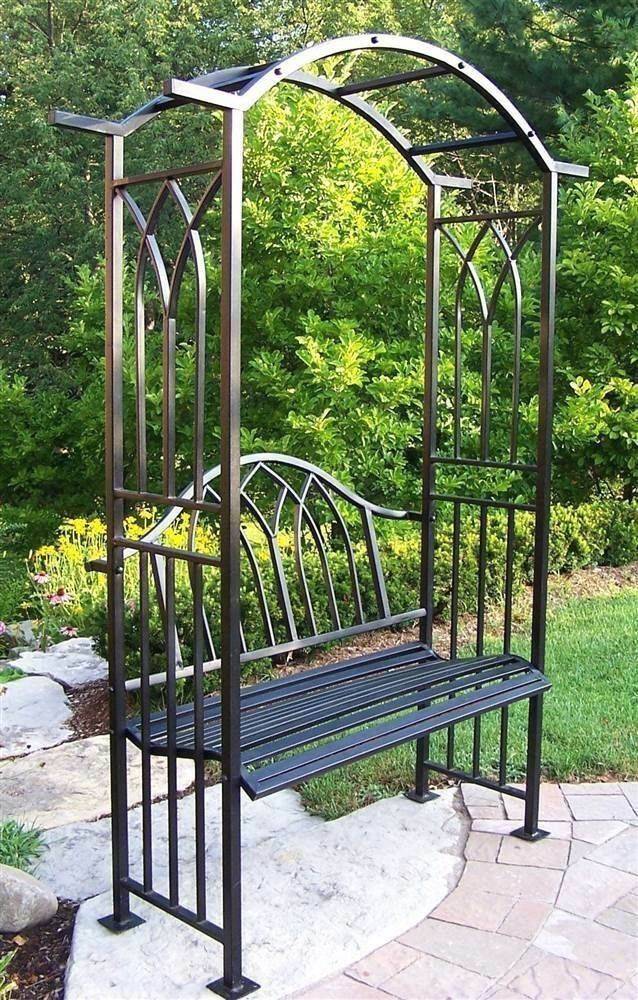 Cast Aluminum Arbor Bench Pergola