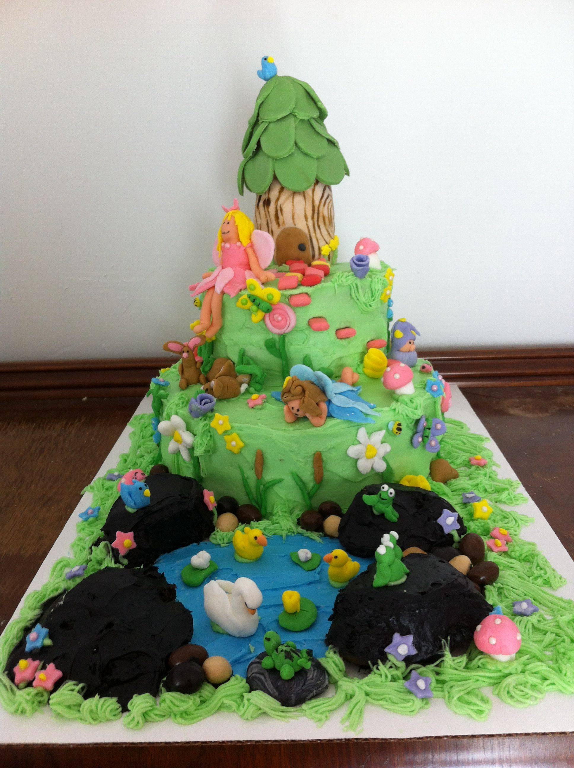 Buttercream Fairy Garden Cake Fairy Garden Cake