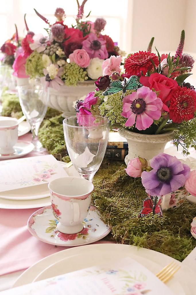 Mothers Day Garden Tea Party Table Decor