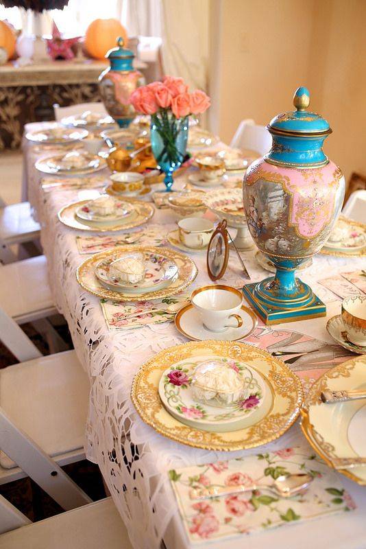 Cool Outdoor Vintage Tea Party Ideas