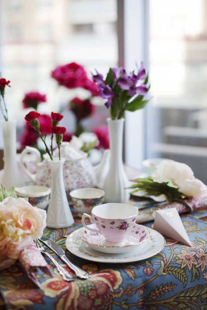 Boho Tea Party Centerpiece