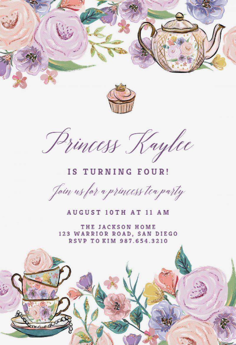 Best Tea Party Birthday Invitations Home