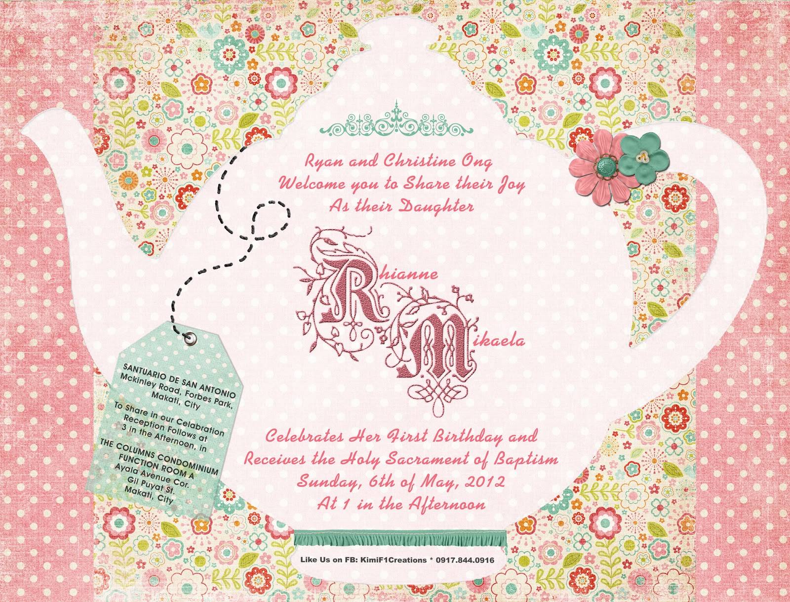 Garden Tea Party Invitation Zazzlecom Tea Party Invitations