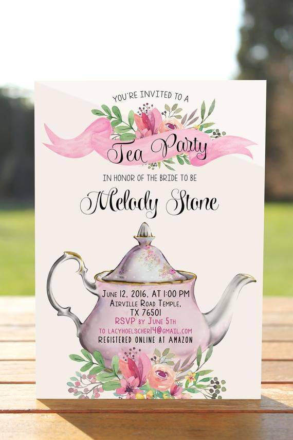 Garden Tea Party Invitation Zazzlecom Tea Party Invitations