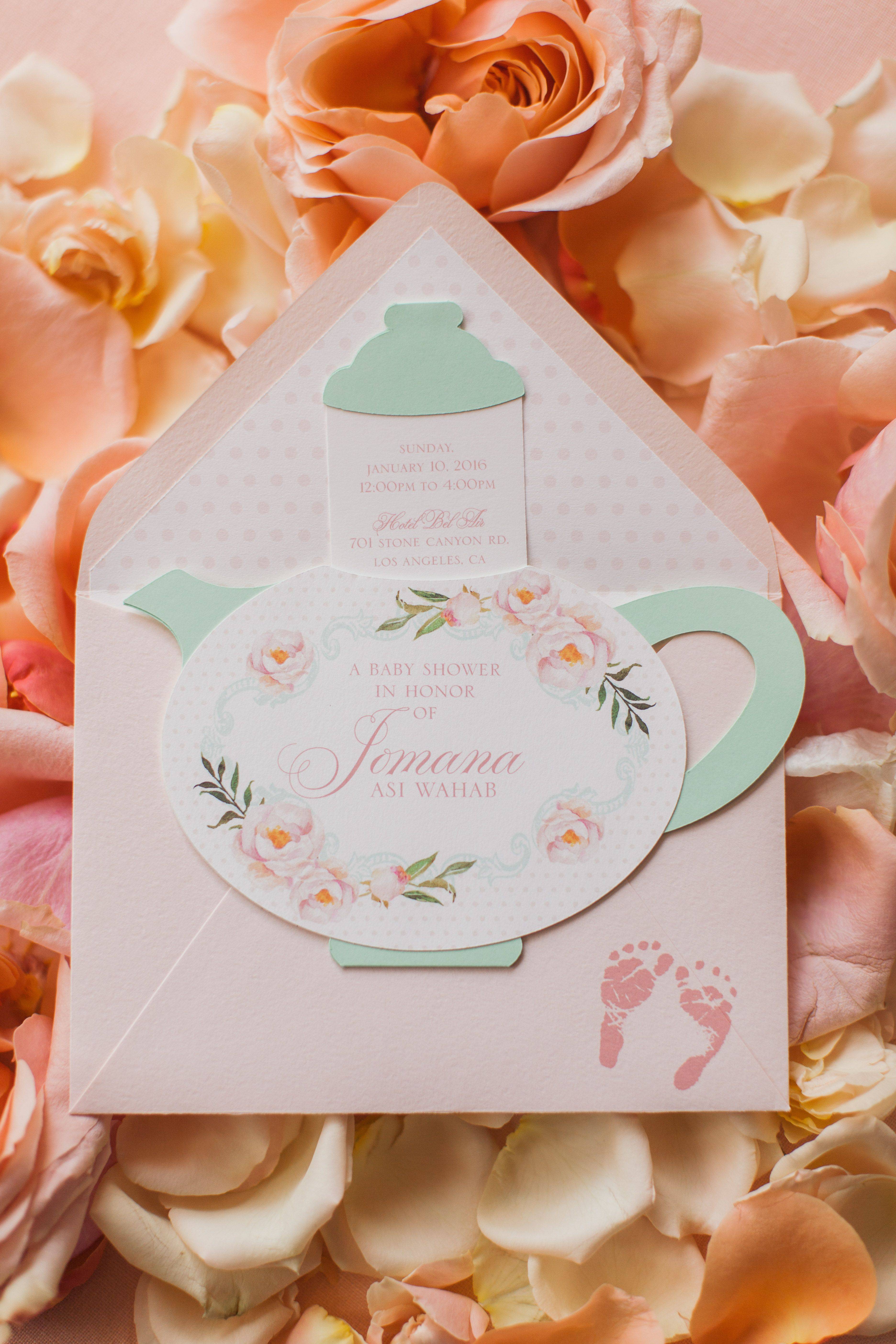 Tea Party Bridal Shower Invitation Floral Garden Bridal Etsy Tea