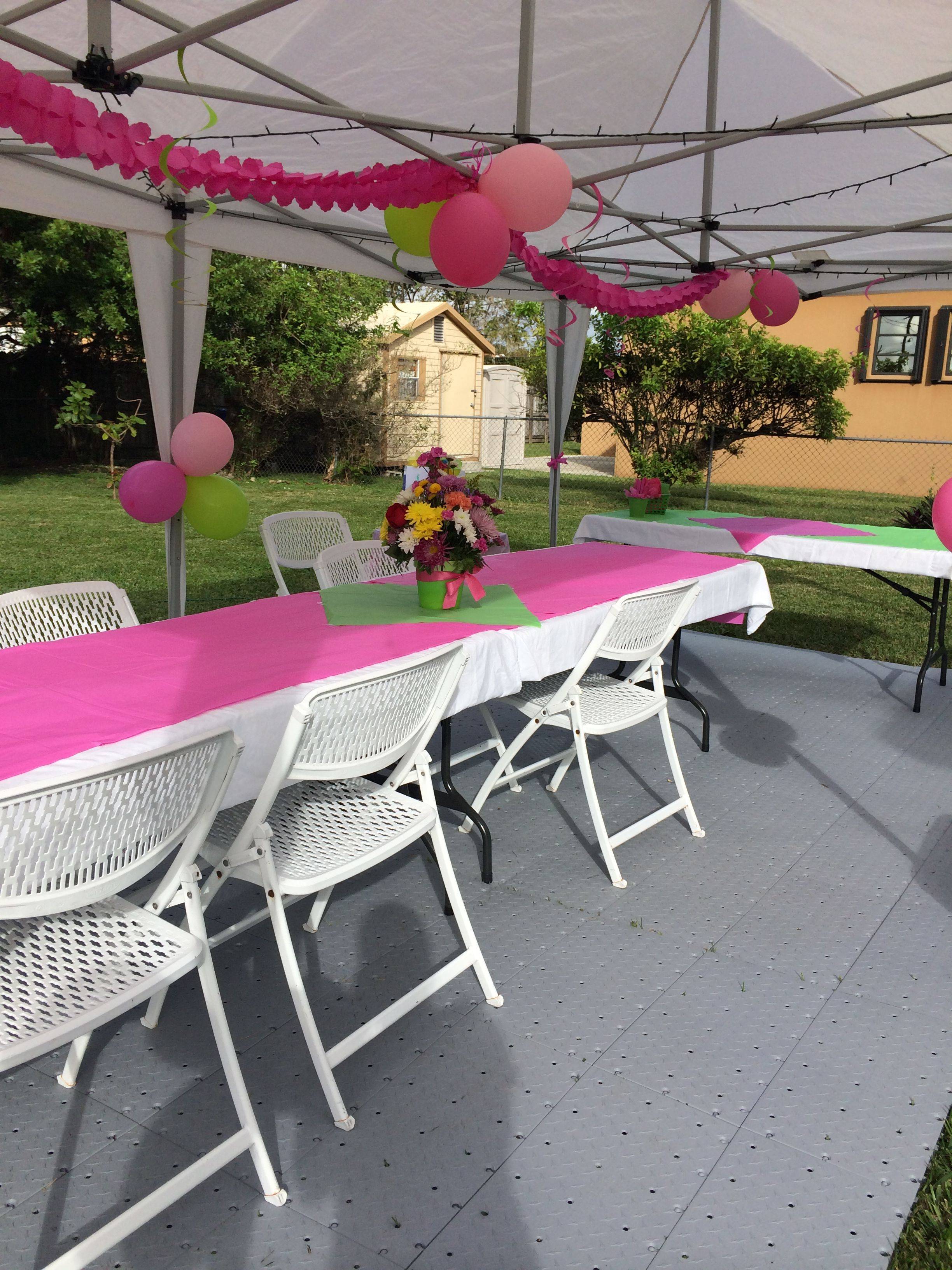 Tent Backyard Graduation Party