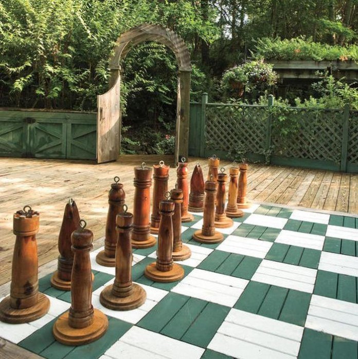 Garden Chess Pieces Plastic Outdoor Wedding Games
