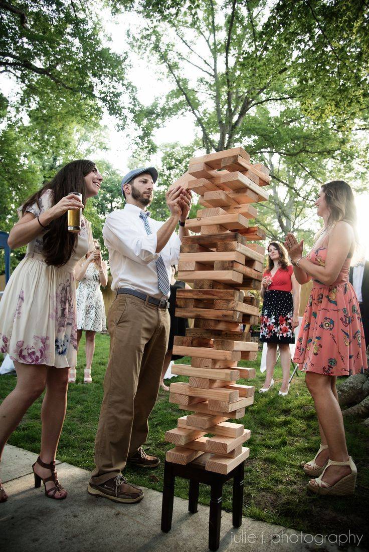 Giant Jenga Lawn Games Wedding
