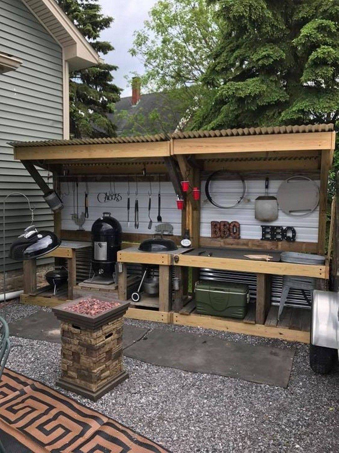A New Outdoor Stone Kitchen