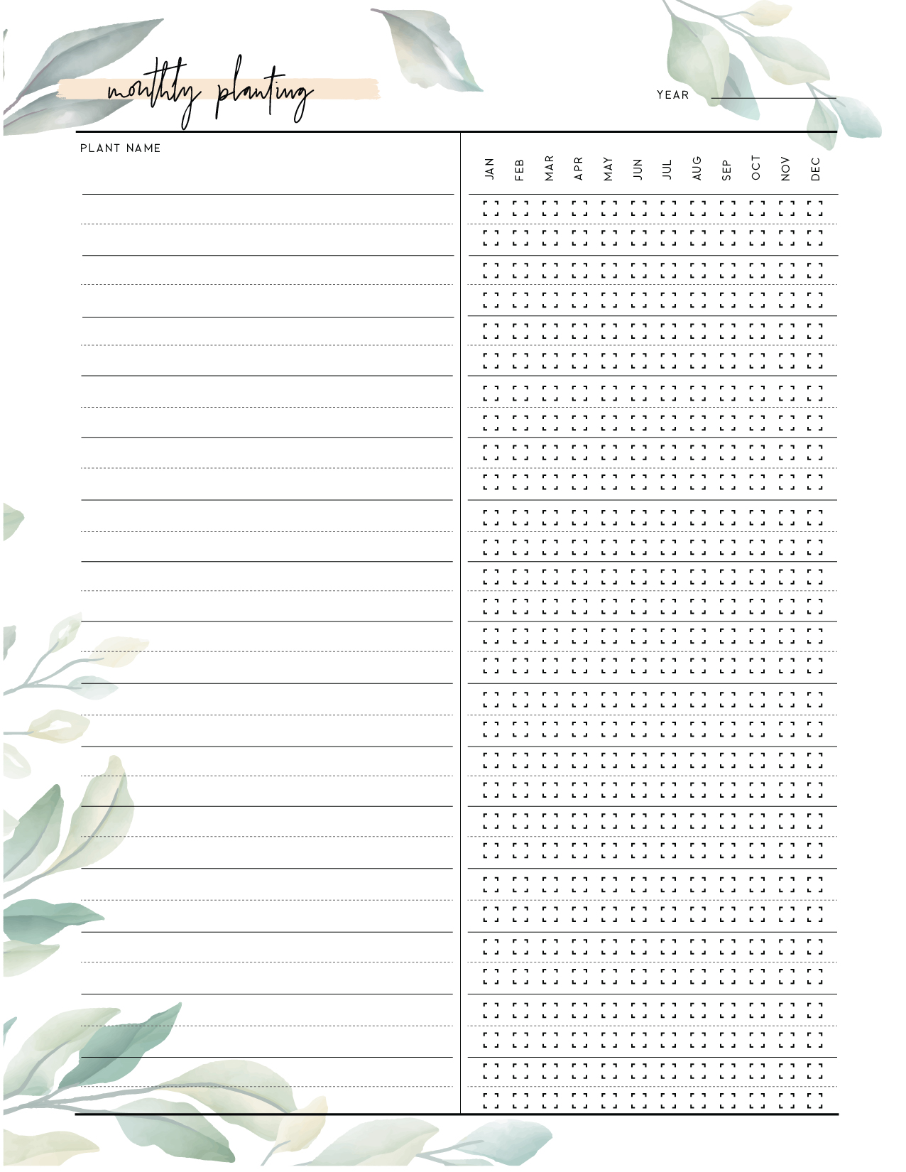 Free Garden Planner Template World