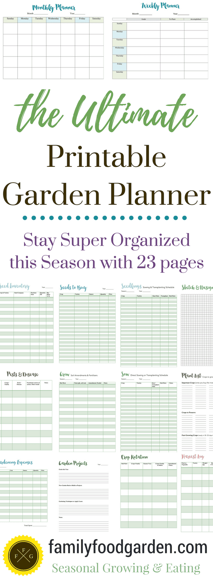 Free Printable Garden Planner